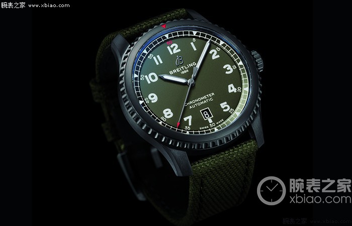 全新百年灵航空时计-军绿色腕表