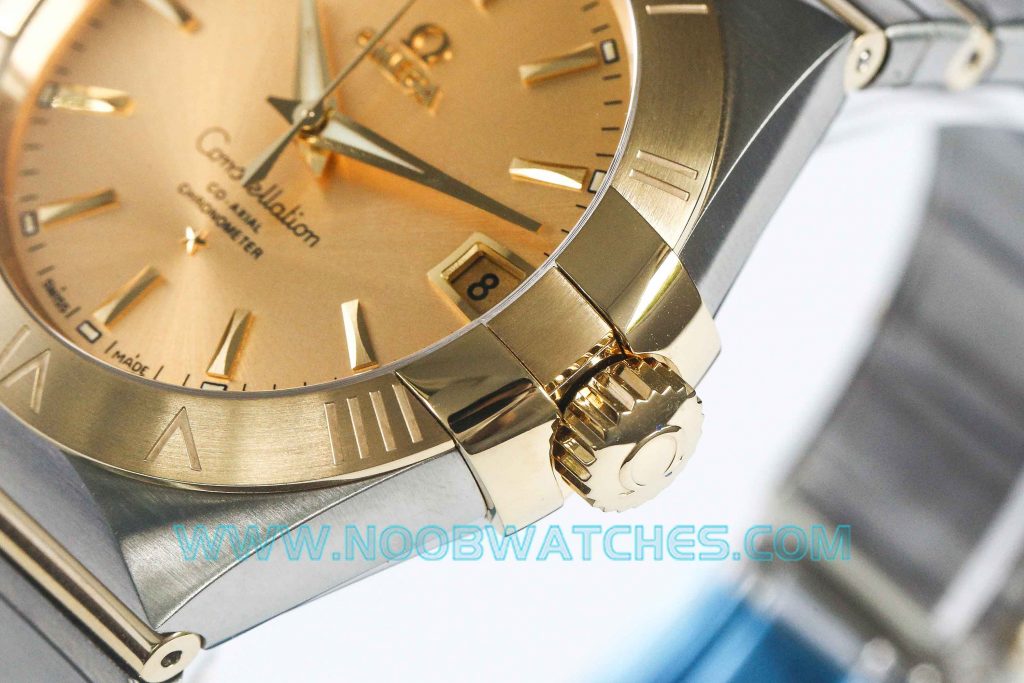VS厂欧米茄星座系列38MM间金金面腕表-搭载VS的8500一体机芯