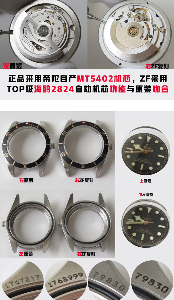 ZF厂帝舵碧湾系列M79030N复刻表PK正品