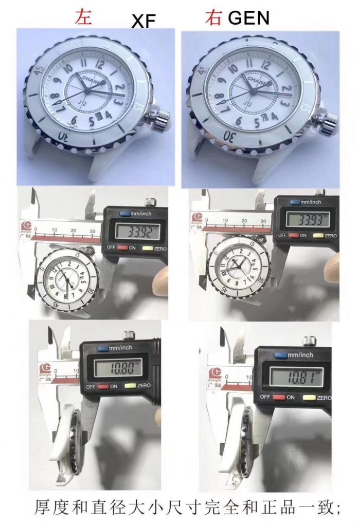 XF厂香奈儿J12黑与白与正品对比如何-搭载原版机芯复刻腕表插图1