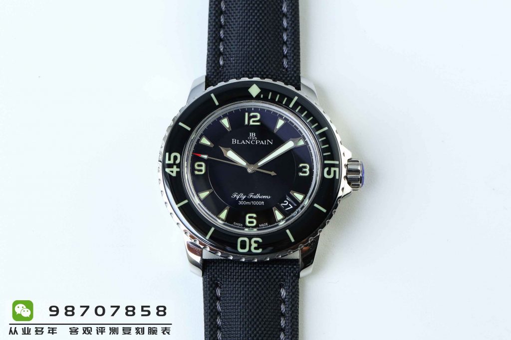 ZF厂宝珀五十噚钢壳黑盘潜水腕表做工如何