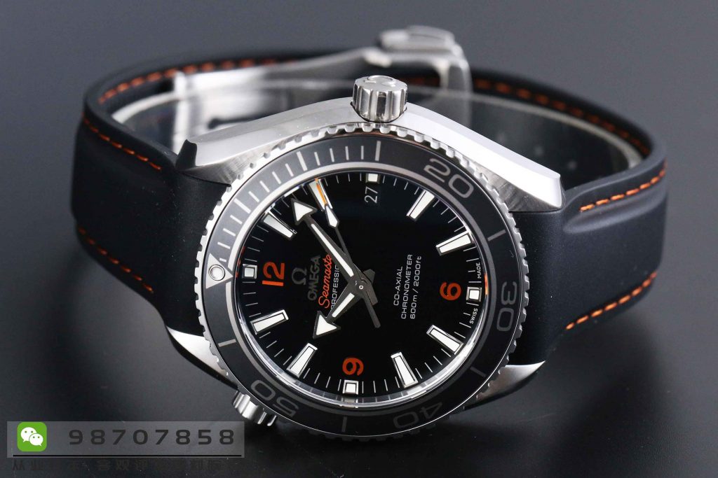 VS厂复刻腕表-欧米茄海马系列橙色字胶带大尺寸45.5MM腕表如何插图2