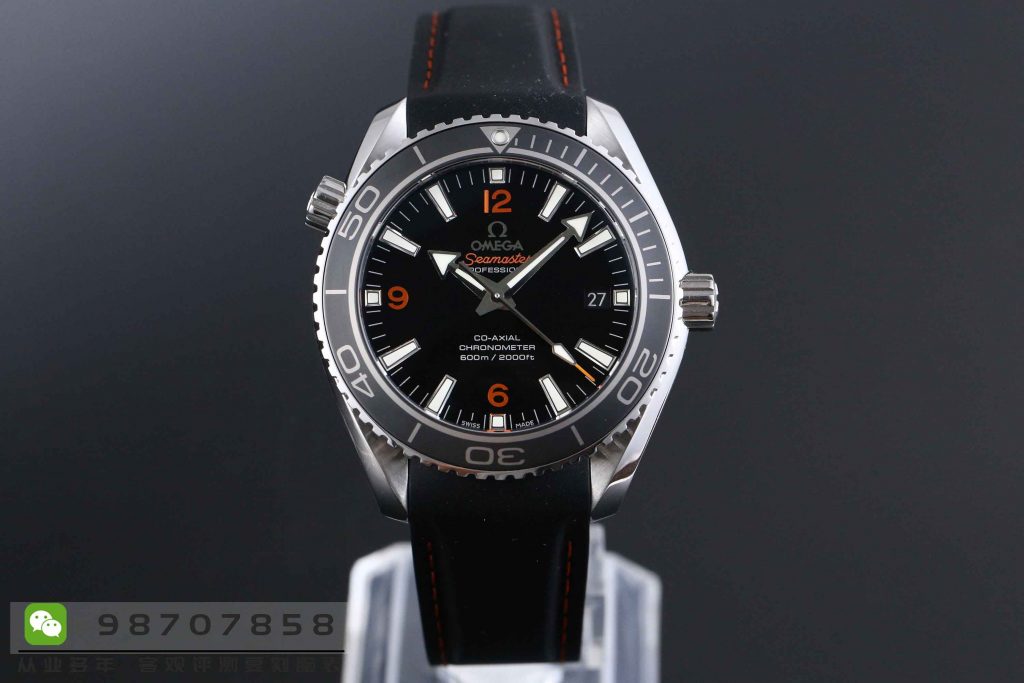 VS厂复刻腕表-欧米茄海马系列橙色字胶带大尺寸45.5MM腕表如何插图3