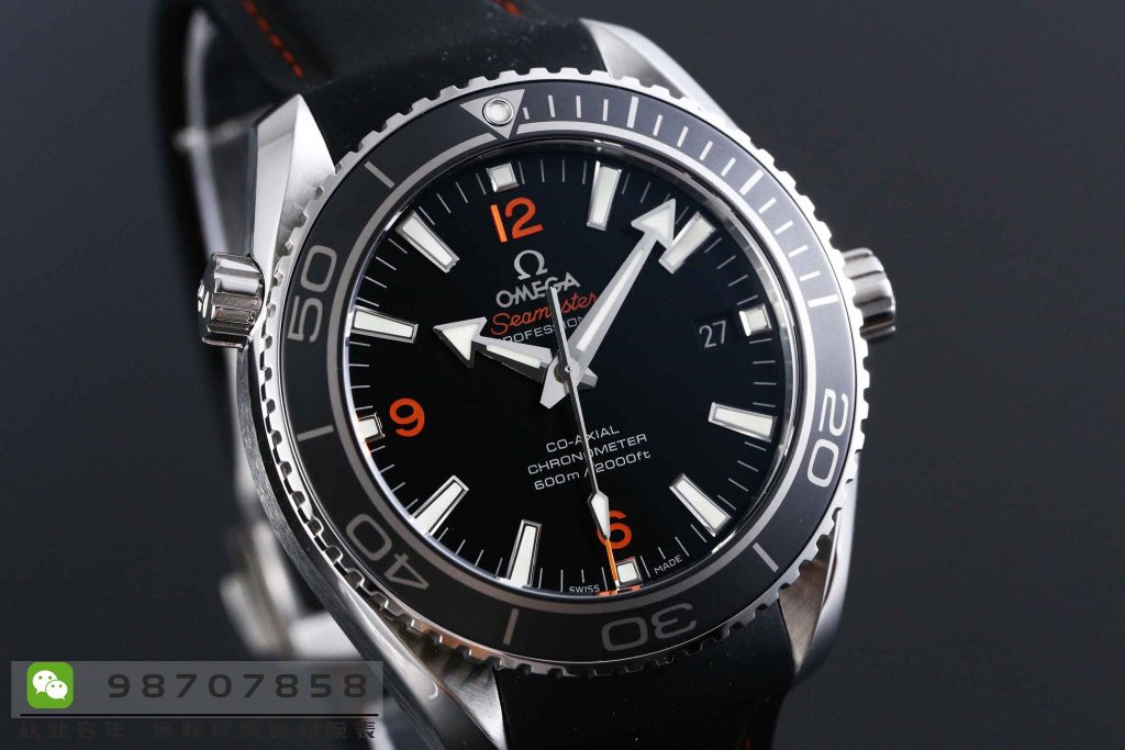 VS厂复刻腕表-欧米茄海马系列橙色字胶带大尺寸45.5MM腕表如何插图4