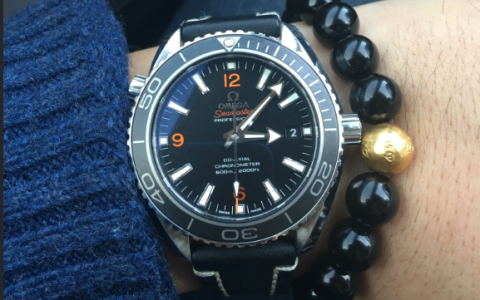 品鉴VS厂欧米茄海马海洋宇宙600米复刻腕表橙色字黑色圈42MM