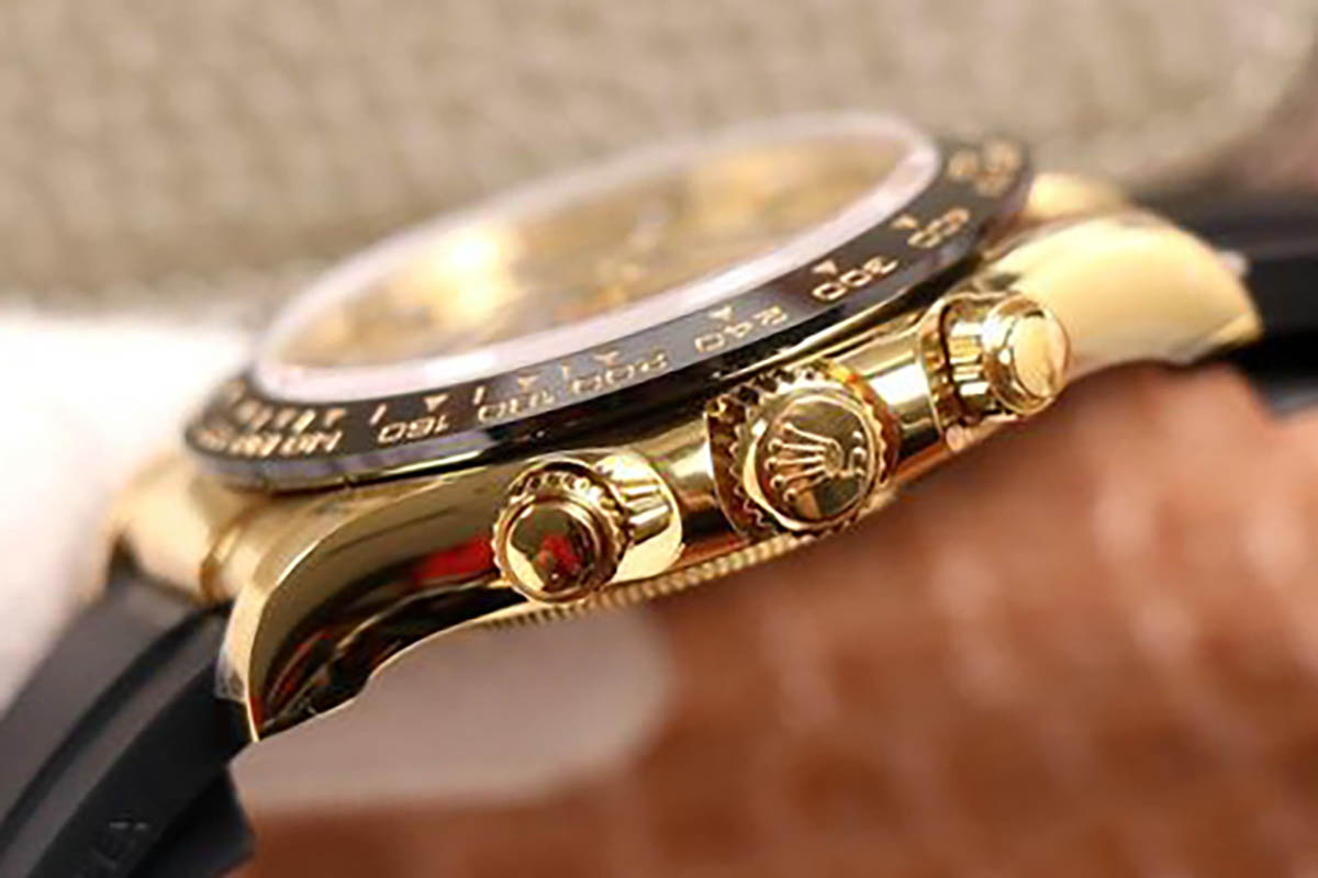 N厂劳力士镀金款式迪通拿陶瓷圈复刻腕表做工品鉴-N厂腕表如何插图3