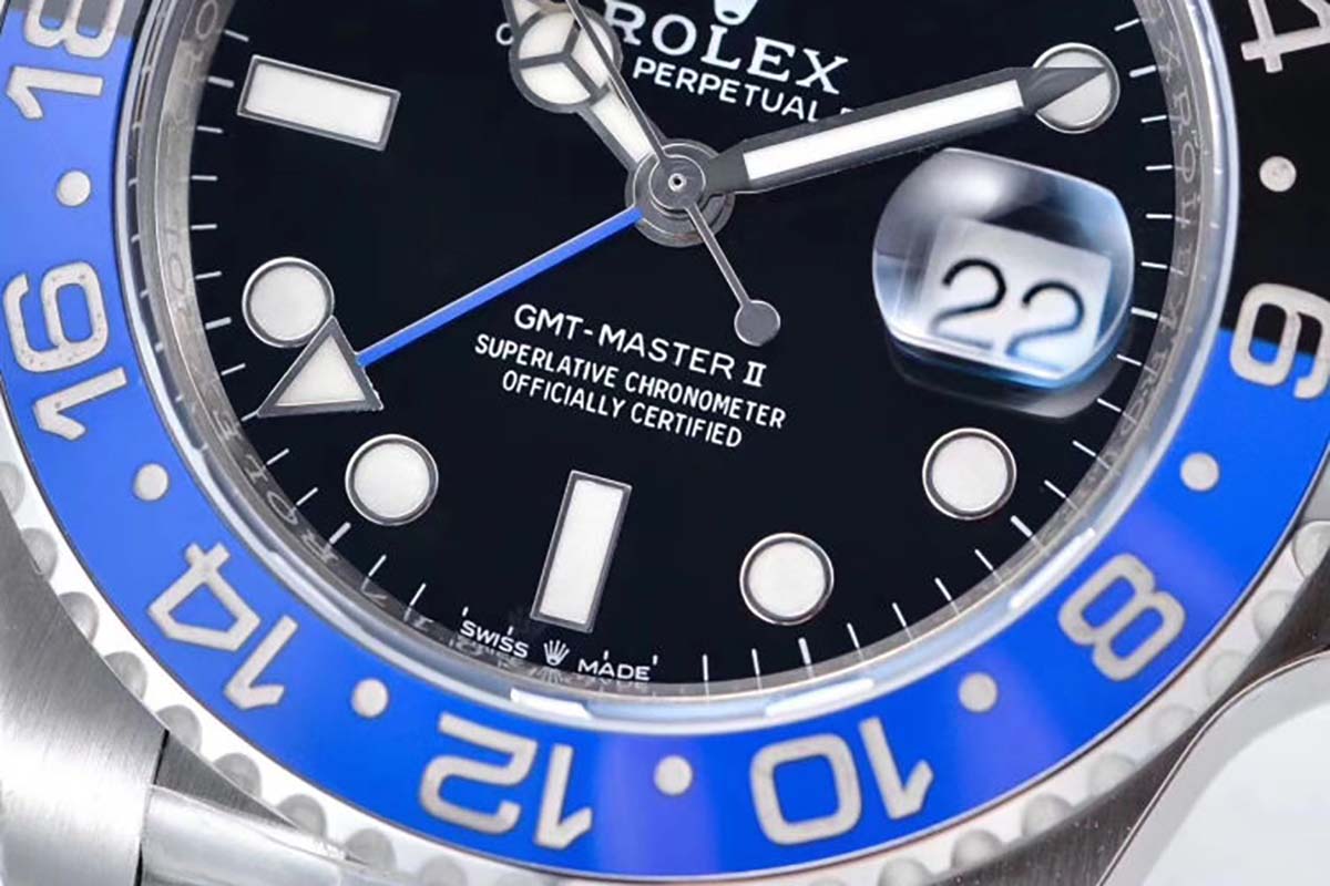 N厂劳力士格林尼治「GMT两地时」蓝黑圈V8版本复刻腕表做工细节品鉴