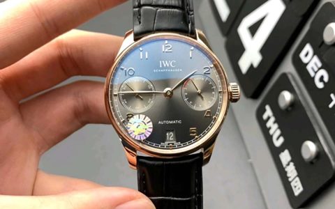 ZF厂万国葡七系列灰色字面玫金款式复刻腕表做工细节评测-品鉴ZF厂腕表