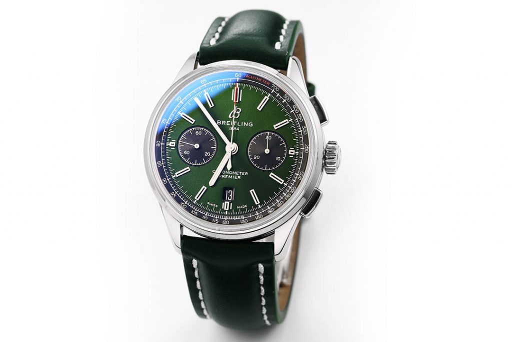 GF厂百年灵璞雅系列B01计时绿盘腕表质量怎么样-GF手表评测插图1