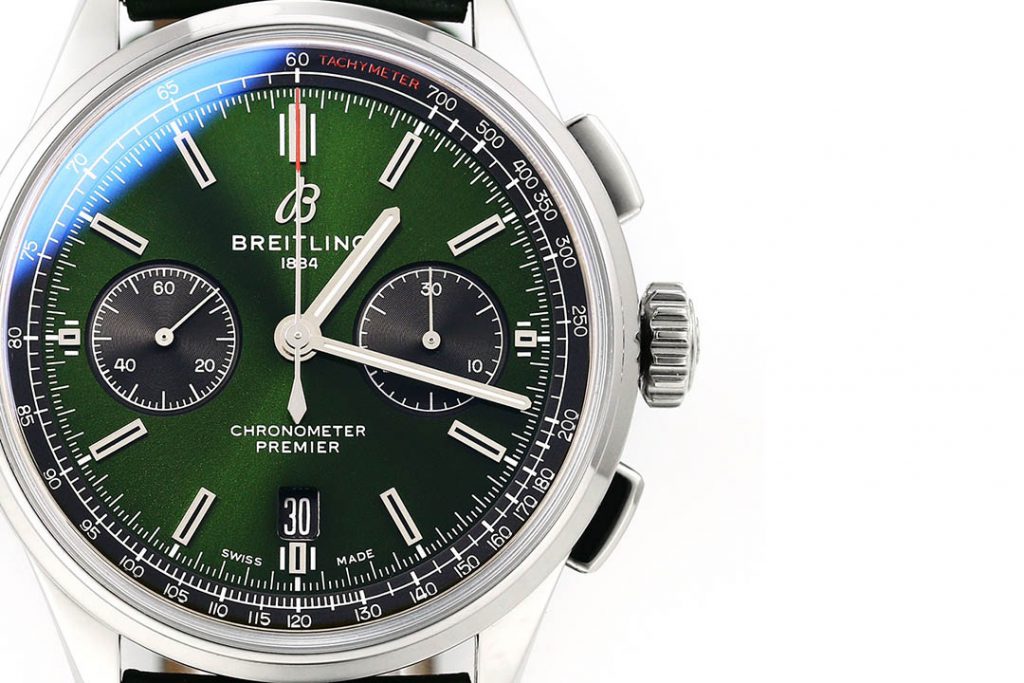 GF厂百年灵璞雅系列B01计时绿盘腕表质量怎么样-GF手表评测插图5