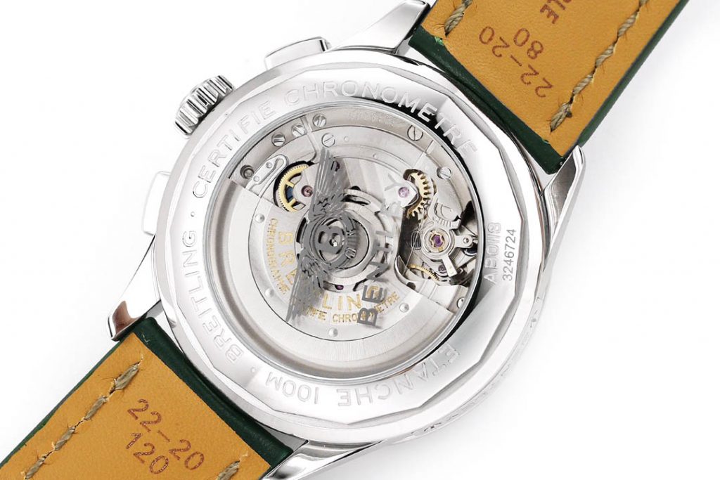 GF厂百年灵璞雅系列B01计时绿盘腕表质量怎么样-GF手表评测插图7