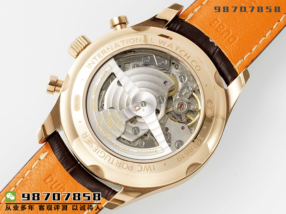 APS厂万国葡萄牙时计经典版「玫瑰金蓝盘款」复刻表具有破绽吗-APS手表