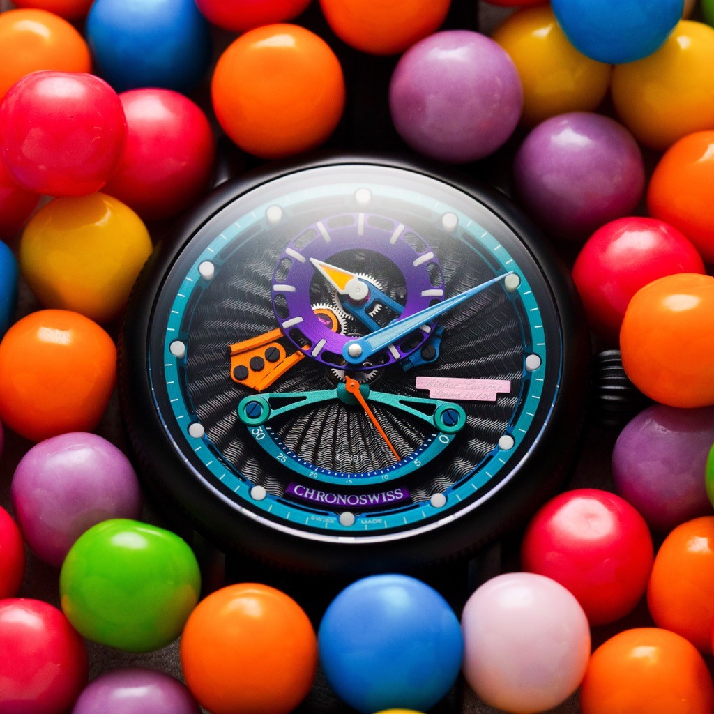 Chronoswiss推出Open Gear ReSec Candy Shop整时器布局腕表：糖果派对